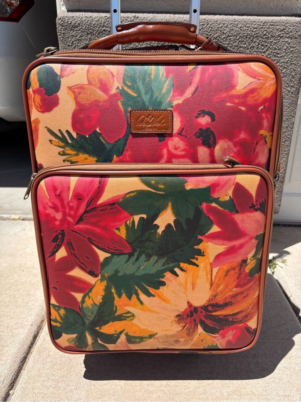 NWT Patricia Nash Canvas Carry-On Luggage in Spring Multi
